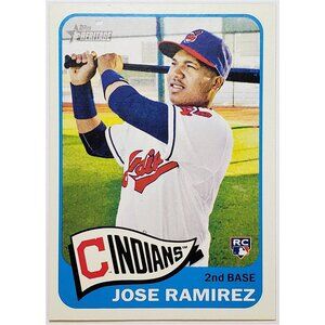 JOSE RAMIREZ ROOKIE "SP" HIGH NUMBERS 2014 TOPPS HERITAGE #H590, CLEVELAND